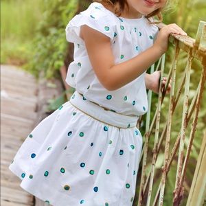 Bonpoint size 6 girls 2 pc white summer dress